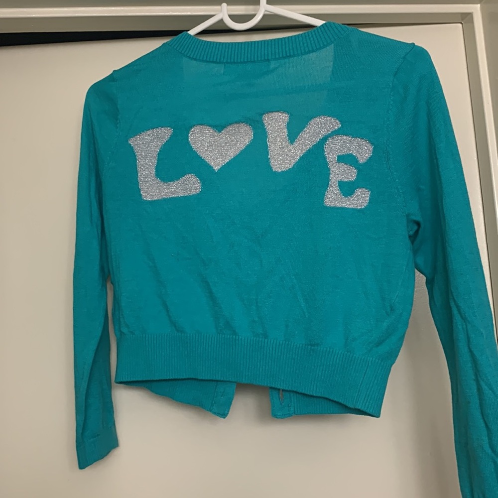 Betsey Johnson Turquoise Love Sweater